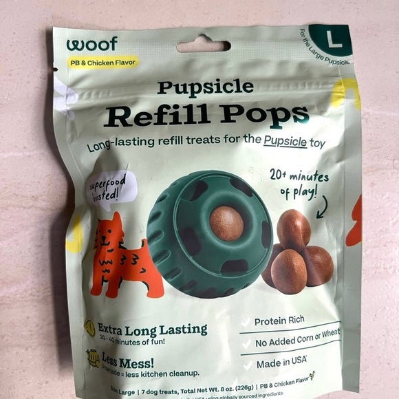 WOOF Pupsicle Treat Dispensing Dog Toy & Treat - Picture 2 of 7